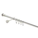 Karnisz pojedynczy 19 mm chrom mat I 240 cm żabka paola