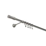 Karnisz pojedynczy 19 mm chrom mat 160 cm Cylinder żabka