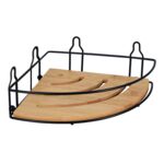 Półka narożna Umbra z bambusem czarna