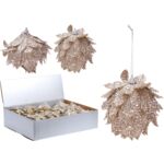 Bombka styropianowa złota 8 cm 2 wzory