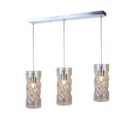 Lampa wisząca 3-płomienna Pia amber