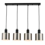 Lampa wisząca 4-płomienna Nulla czarny