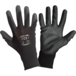 Rękawice PU czarne L230507P "7" CE LAHTI PRO
