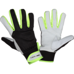 Rękawice ze skóry czarno-żółte L271809P "9" CE LAHTI PRO