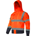 Kurtka ostrzegawcza ocieplana z odpinanymi rękawami pomarańczowa "2XL" CE LAHTI PRO