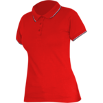 Koszulka polo damska 190g/m2 czerwona "2XL" CE LAHTI PRO
