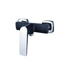 Bateria natryskowa ścienna czarno-srebrna Deco Miló