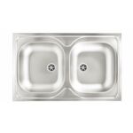 Zlew stalowy Kvadra Miló jedwab