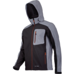 Kurtka softshell z kapturem czarno-szaro-pomarańczowa "2XL" CE LAHTI PRO