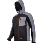 Kurtka softshell z kapturem czarno-szaro-pomarańczowa "S" CE LAHTI PRO