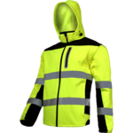 Kurtka softshell ostrzegawcza z odpinanymi rękawami żółty "2XL" CE LAHTI PRO
