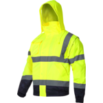 Kurtka ostrzegawcza ocieplana z odpinanymi rękawami żółta "XL" CE LAHTI PRO