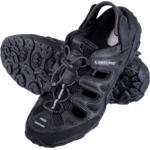 Sandały PU/dzianina czarno-szare "43" LAHTI PRO