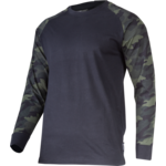 Koszulka z długim rękawem 190g/m2 moro-czarny "2XL" CE LAHTI PRO