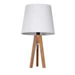 Lampka stołowa B-DĄB + stożek biały