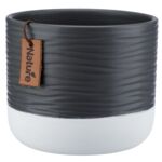 Osłonka ceramiczna PEONY 14 cm szary