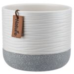 Osłonka ceramiczna PEONY 14 cm biały