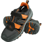 Sandały bez podnoska zamsz dzianina czarno-szaro-pomarańczowe O1 SRA 45 CE LAHTI PRO