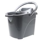 Wiadro na kółkach Lima srebrne