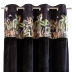 Zasłona Outstanding Chic czarny 140 x 270 cm przelotki