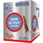 Ziarno na myszy i szczury 1 kg - 5 x doypack 200g Bros