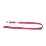 Smycz przedłużana Twilight Silver bordowo-szary z taśmy polipropylenowej 1,6 x 130 cm