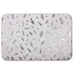 Mata łazienkowa PIUME 40 x 60 cm biało-srebrny