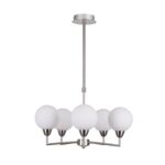 Lampa wisząca LOGOS satynowy 5x25 W G9 klosz biały