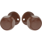 Gałka drzwiowa obrotowa WISB aluminiowa brązowa