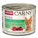 Carny 200 g KITTEN wołowina  kurczak  króliki ANIMONDA kot