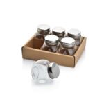 Komplet 6 słoików 5,4 x 3,9 x 5,4 cm BASIC KITCHEN COOKINI