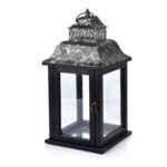 Latarnia 21 x 21 x 44 cm LEVI SILVER