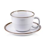 Filiżanka CAL WHITE 280 ml ze spodkiem 15 cm