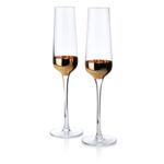 Kieliszki do szampana 190 ml MIRELLA GOLD 2 szt.