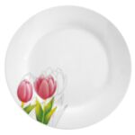 Talerz obiadowy 23 cm TULIPAN róż