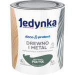Farba akrylowa Jedynka Deco&Protect Drewno i Metal Satynowy Połysk Zielony ciemny 0,7 l