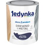 Farba akrylowa Jedynka Deco&Protect Drewno i Metal Satynowy Połysk Granatowy 0,7 l