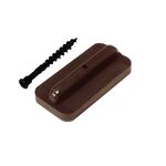 Klips mocujący + wkręt ciemny brąz