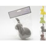 Zając flokowany 14 x 7 cm