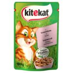 Karma dla kotów z łososiem w sosie pełnoporcjowa 100 g Kitekat