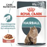 Karma mokra w sosie dla kotów dorosłych eliminacja kul włosowych 85 g Hairbal Care ROYAL CANIN