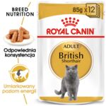 Karma mokra w sosie dla kotów dorosłych brytyjski krótkowłosy 85 g British Shorthair ROYAL CANIN