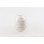 Figurka ceramiczna jajko w paski 6 x 6 x 8 cm