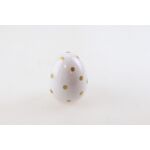 Figurka ceramiczna jajko w kropki 6 x 6 x 8 cm