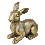 Figura zając siedzący 32,5 x 17 x 33,5 cm złoty