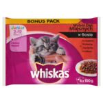 Karma mokra dla kota bonus 10% JUNIOR mięsna sos 4 x 100 g Whiskas