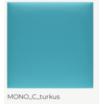 Panel tapicerowany Mollis Print Mono C turkus