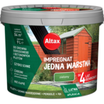 Impregnat do drewna ogrodowego JEDNA WARSTWA 9 l Zielony Altax