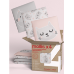 Panele tapicerowane PRINT KOTY set 4 sztuki Mollis