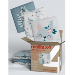 Panele tapicerowane PRINT SZOPY set 4 sztuki Mollis